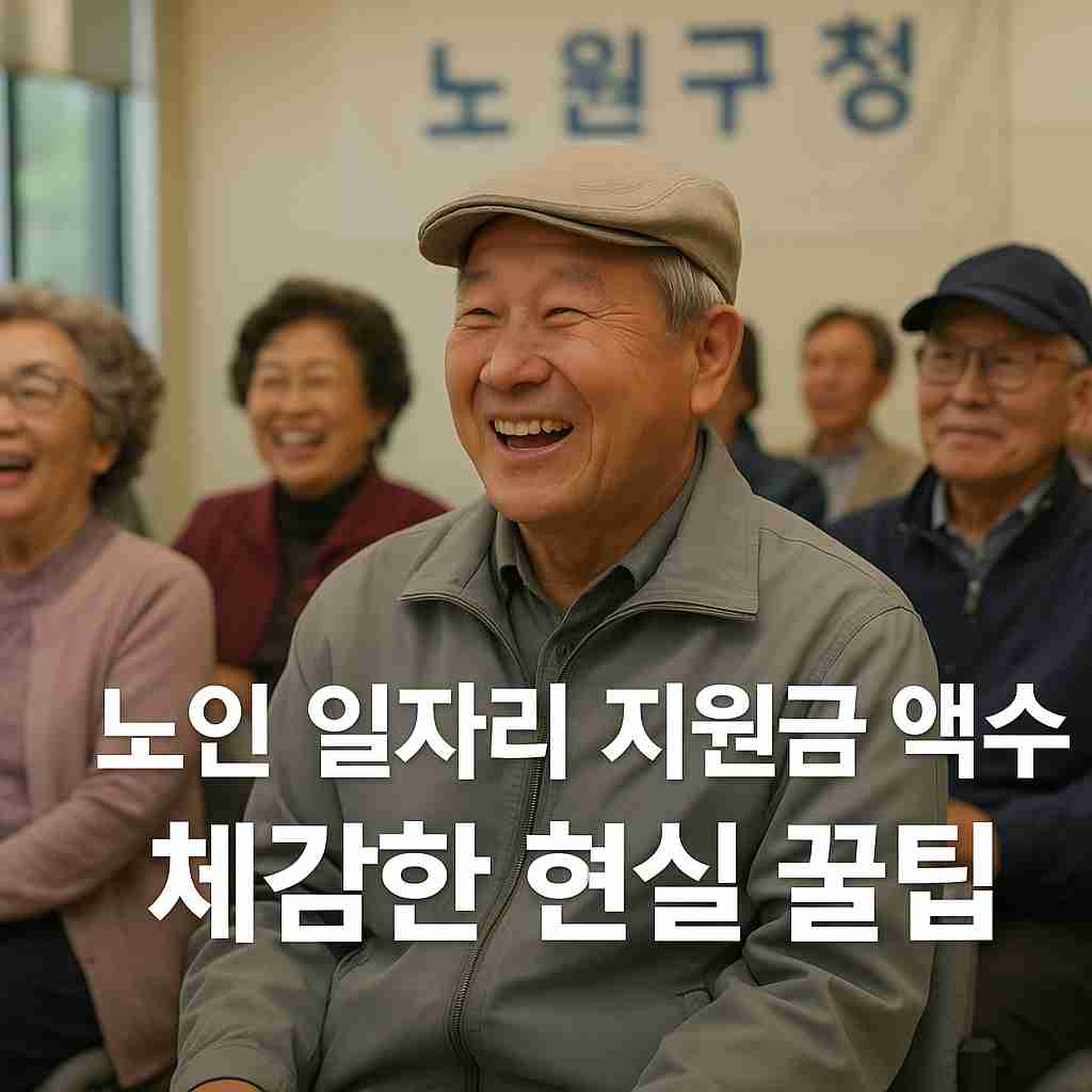 노인 일자리 지원금 액수 체감한 현실 꿀팁