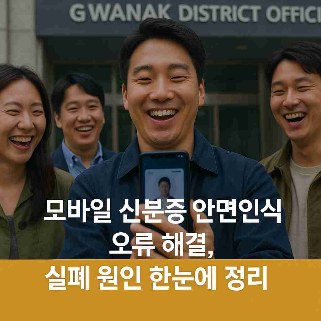 모바일 신분증 안면인식 오류 해결, 실패 원인 한눈에 정리