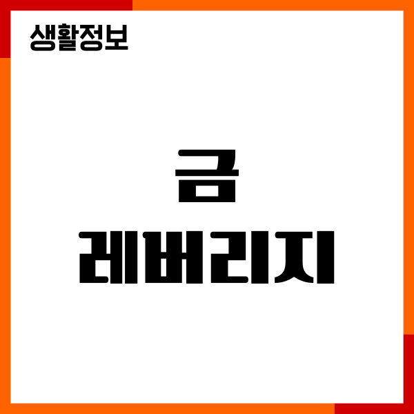 금 레버리지 2배, 3배, 인버스, ETF 종목 추천, 장단점