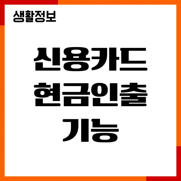 신용카드 현금인출 기능 신청, 입금 출금, 차이점