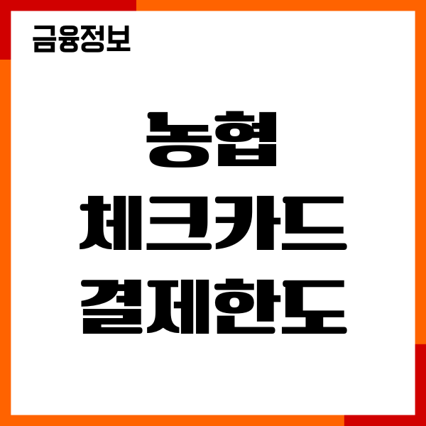 농협 체크카드 결제한도 상향 변경, 절차, 기간, 후기