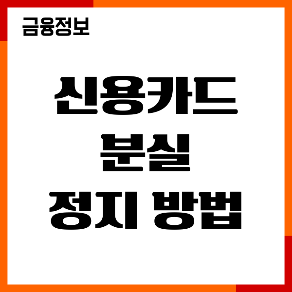 신용카드 분실 정지방법, 분실신고, 재발급 절차, 후기