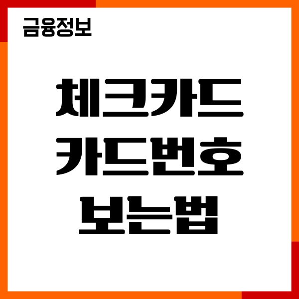 체크카드 카드번호 보는법, 유효기간, CVC 조회, 이용후기