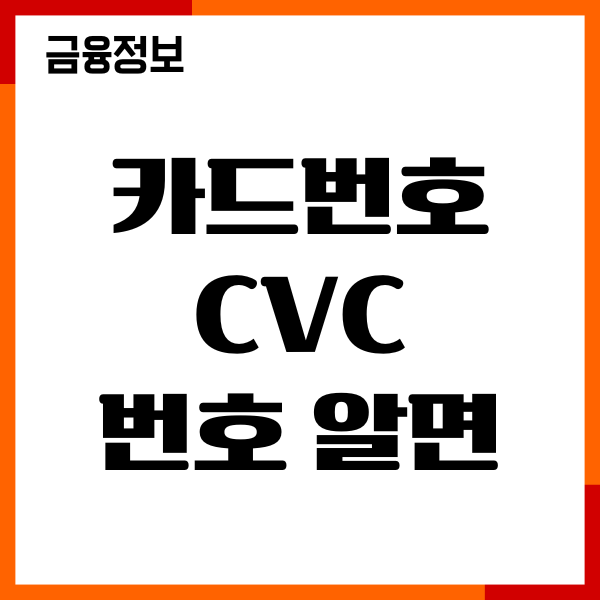카드번호 cvc 번호 알면, 유효기간 확인, 주의사항