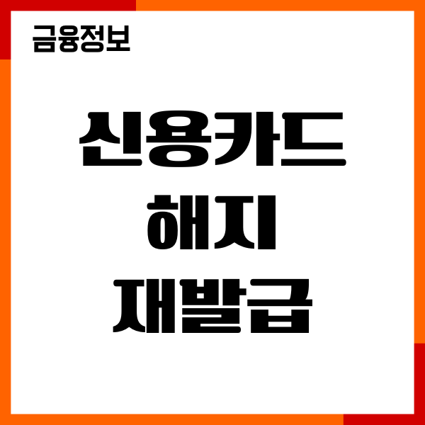신용카드 해지 후 재발급 가능 여부, 재신청 절차, 후기